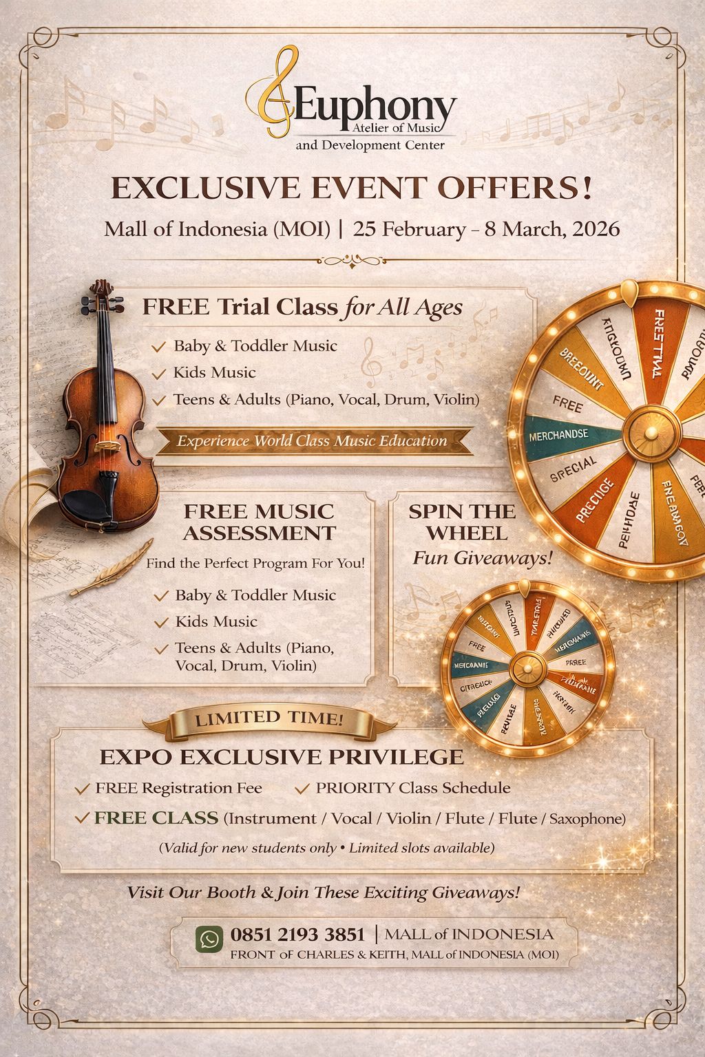 Exclusive Event Offers at Mall of Indonesia – Euphony Atelier